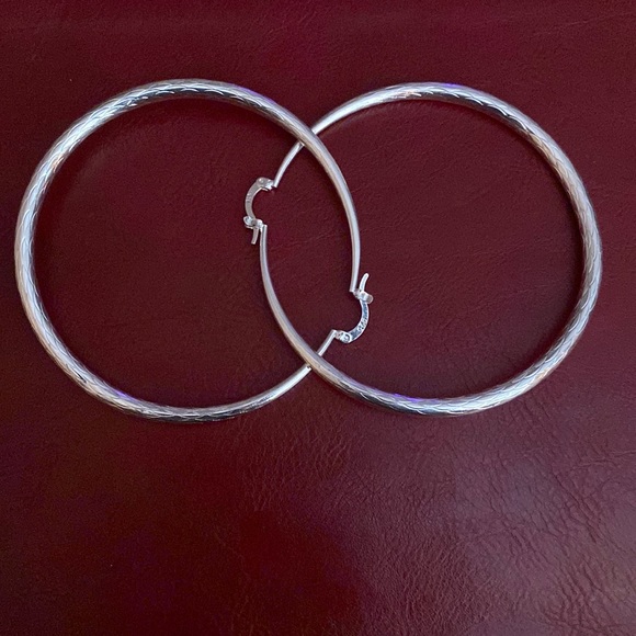 Sterling Silver Hoops brought from J&A Glam jewelry & accessories never worn - Picture 1 of 8